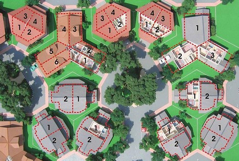 A proposed revision to suburbia using tessellating multi-family houses