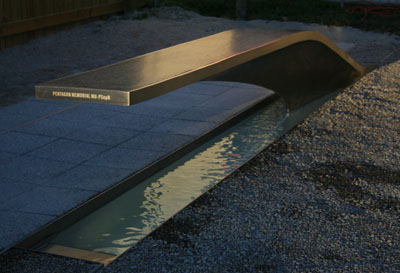 Light Bench at the new Pentagon 9/11 Memorial