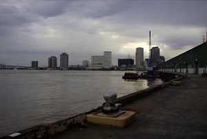 View of New Orleans from the Marigny Docks